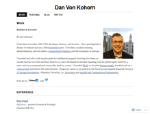 Tablet Screenshot of dan.vonkohorn.com